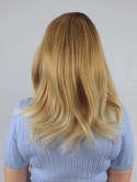 Peruka "Luna'' kolor miodowy blond, włosy póldługie prroste bez grzywki, syntetyczne-wysokotemp.
