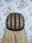 Peruka "Anna" Mono Top, kolor blond, fryzura włosy długie bez grzywki, materiał Kanekalon syntetyczna - termiczna damska