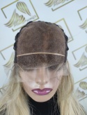 Peruka "Anna" Mono Top, kolor blond, fryzura włosy długie bez grzywki, materiał Kanekalon syntetyczna - termiczna damska