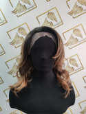 Peruka "Daniela" Lace Front, kolor brąz sombre, fryzura półdługie falowane włosy, damska syntetyczna - termiczna