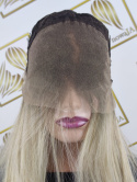 Peruka "Lilia 2" Lace Front 13*4, kolor blond ombre chłodny, fryzura włosy długie proste, damska syntetyczna - termiczna